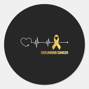 Sticker Rond Hearbeat L'espoir du guerrier de sensibilisation a