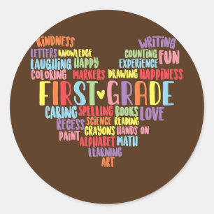 Sticker Rond Heart de Premier Grade