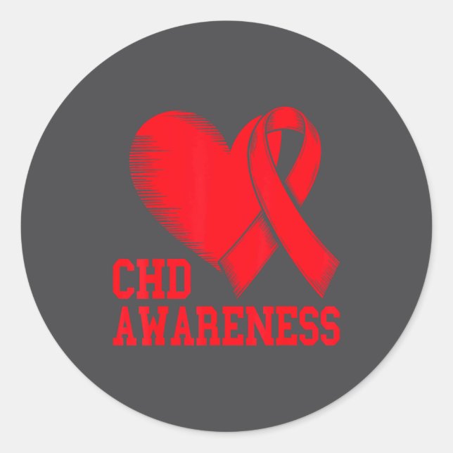 Sticker Rond Heart Disease Awareness  (Devant)