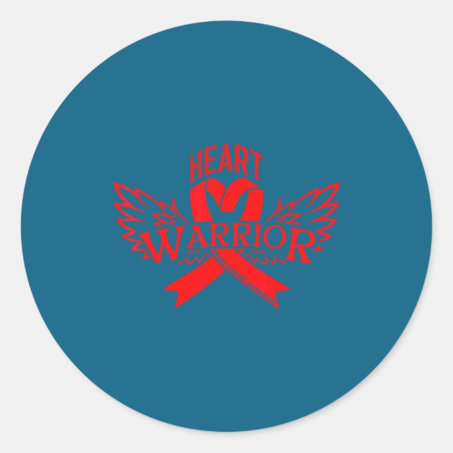 Sticker Rond Heart Disease Awareness  (Devant)