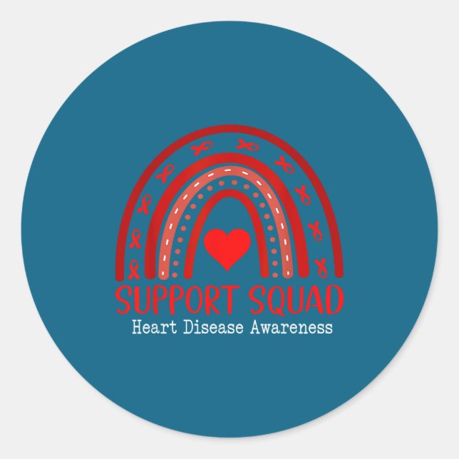Sticker Rond Heart Disease Awareness Month Open Heart Diseases  (Devant)