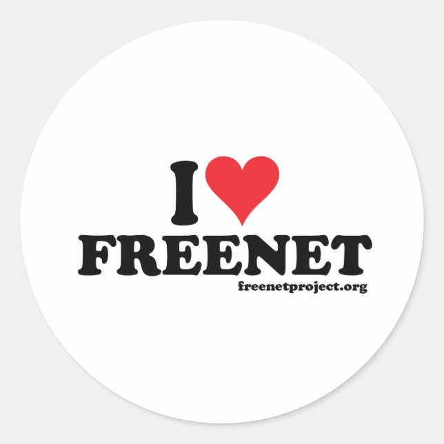 Sticker Rond Heart Freenet (Devant)