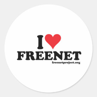 Sticker Rond Heart Freenet