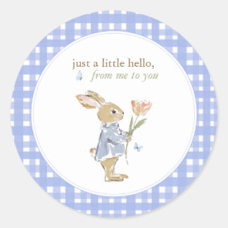 Sticker Rond Hearthlight Notes Spring Soft Meadow Gingham