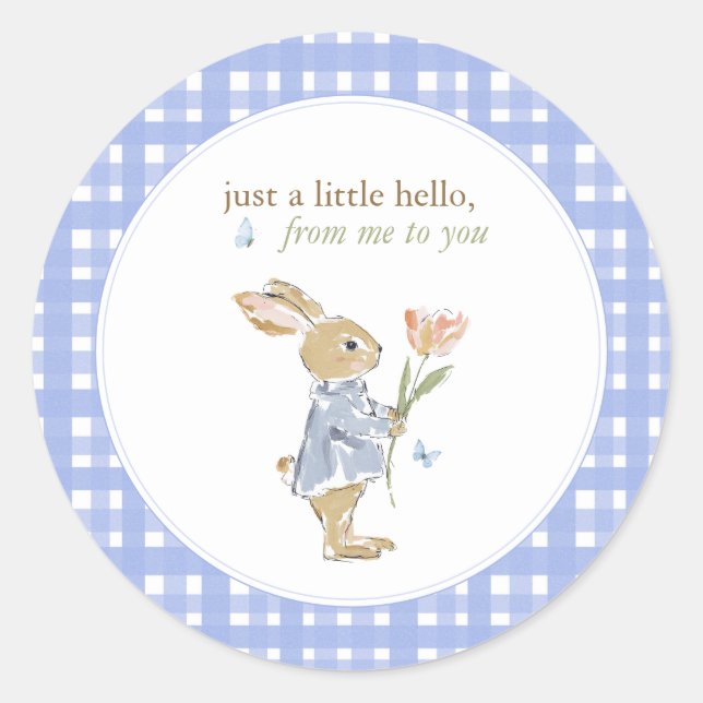 Sticker Rond Hearthlight Notes Spring Soft Meadow Gingham (Devant)