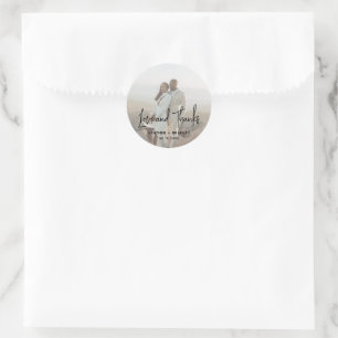 Sticker Rond Heather Elegant Minimal Mariage moderne