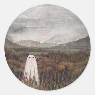Sticker Rond Heather Ghost