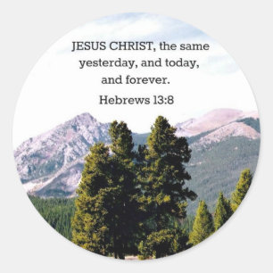 Sticker Rond Hébreux 13:8