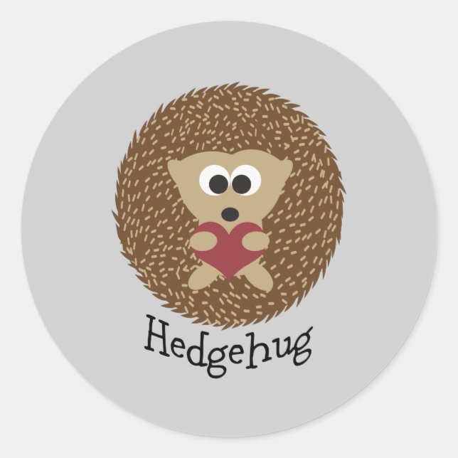 Sticker Rond Hedgehug Hedgehog (Devant)