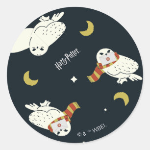 Sticker Rond Hedwig Motif Clair de Lune