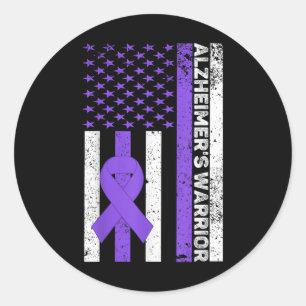 Sticker Rond Heimer Warrior Usa Drapeau Heimers Sensibilisation