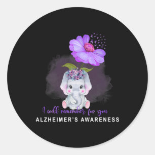 Sticker Rond Heimerheimer Sensibilisation Éléphant Mignon Je Me