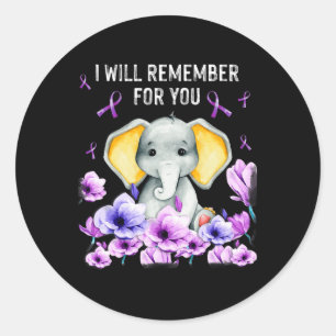Sticker Rond Heimerheimer Sensibilisation Eléphant mignon Je Re