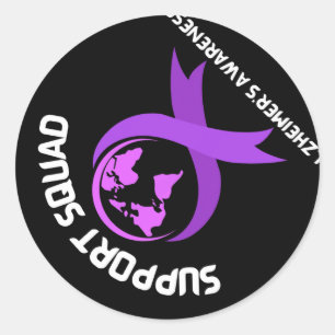 Sticker Rond Heimerheimer's Awareness A Messy Bun Heimerheimer'