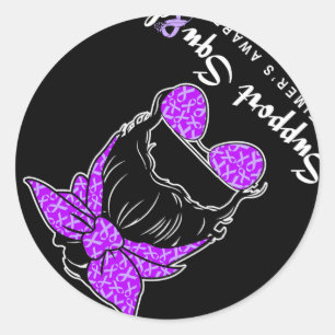 Sticker Rond Heimerheimer's Awareness A Messy Bun Heimerheimer'