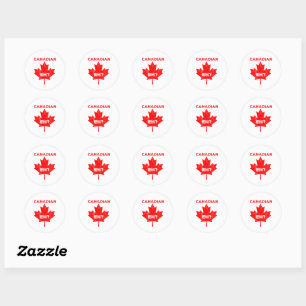 Sticker Rond Hein canadien ? Feuille d'érable