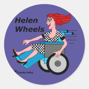 Sticker Rond Helen Wheels Hell on Wheels