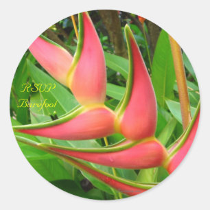 Sticker Rond Héliconia RSVP Mariages tropicaux