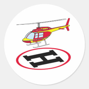 Sticker Rond Hélicoptère d'atterrissage