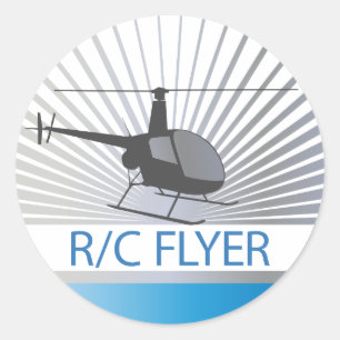 Sticker Rond Hélicoptère d'insecte de R-C