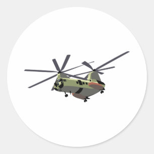 Sticker Rond Hélicoptère marin