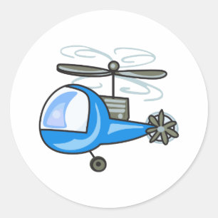 STICKER ROND HÉLICOPTÈRE POUR ENFANTS