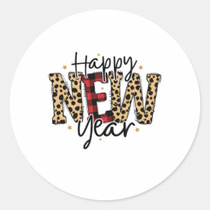 Sticker Rond Hello 2022 Happy New Year 2022