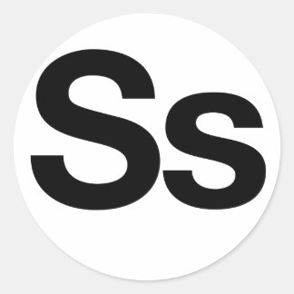 Sticker Rond Helvetica Ss