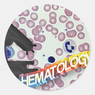 Sticker Rond HÉMATOLOGIE - technologie Médicale - laboratoire