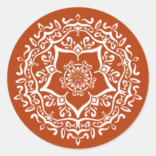 Sticker Rond Henna Mandala