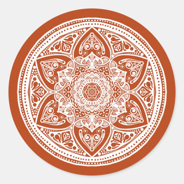 Sticker Rond Henna Mandala (Devant)