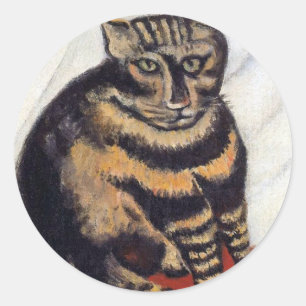 Sticker Rond Henri Rousseau - Le Chat Tigre