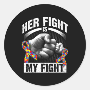 Sticker Rond Her Fight Is