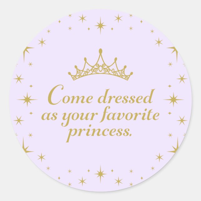 Sticker Rond Her Royal Princess Birthday (Devant)