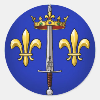 Sticker Rond Heraldique de Jeanne d'Arc Jeanne d'Arc