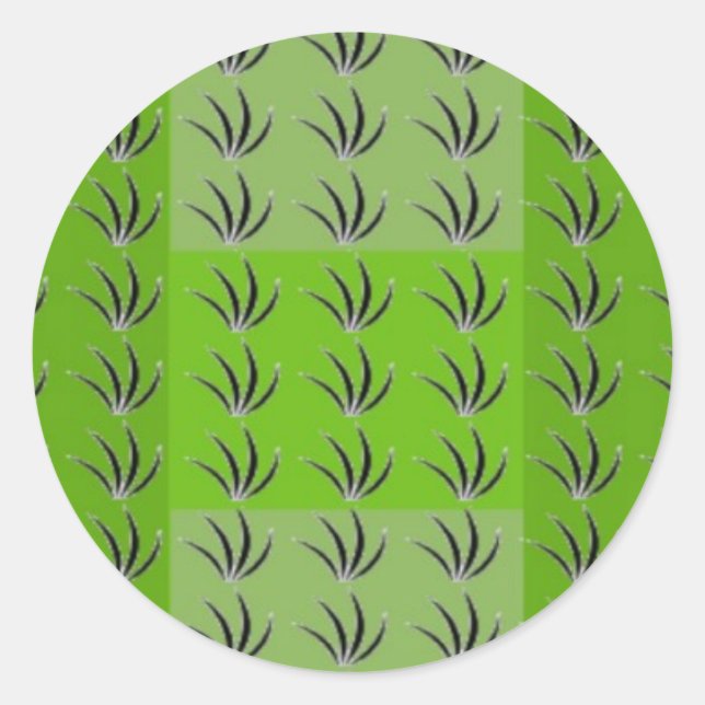 Sticker Rond Herbe verte (Devant)