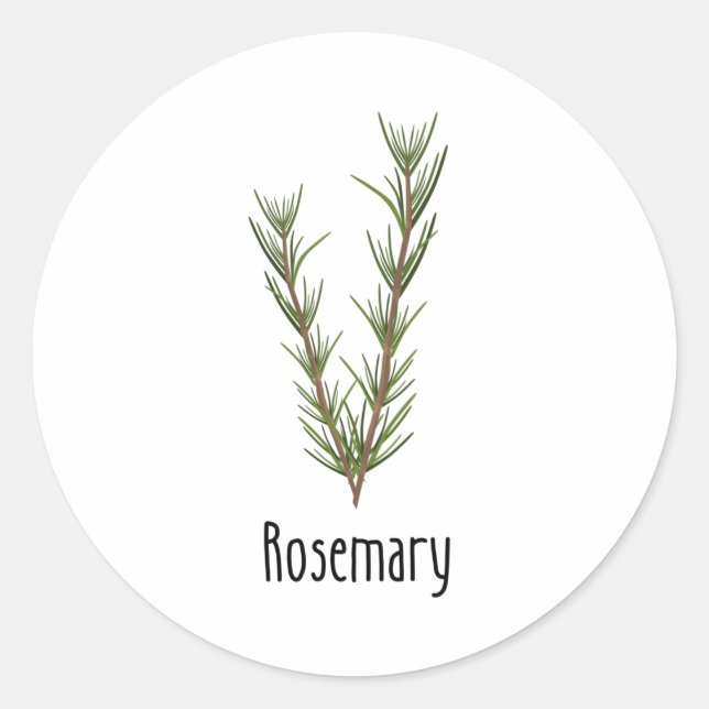 Sticker Rond Herbes d'épices de romarin (Devant)