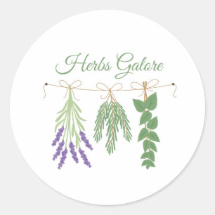 Sticker Rond Herbes Galore