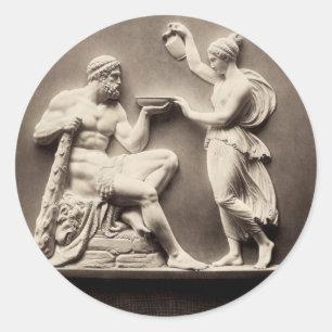 Sticker Rond Hercules et Hebe