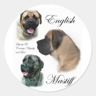 Sticker Rond Héritage mastiff anglais