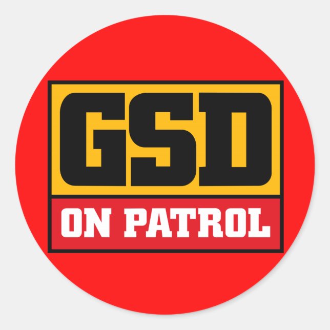 Sticker Rond herman shepherer (Devant)