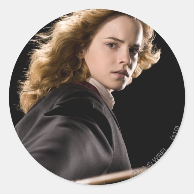 Sticker Rond Hermione Granger Prêt À Agir (Devant)