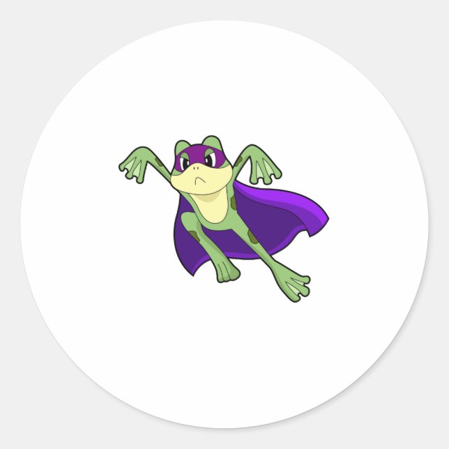 Sticker Rond Héros de grenouille (Devant)