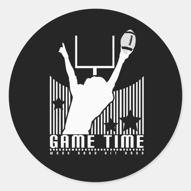 Sticker Rond Heure du jeu - Football (Devant)