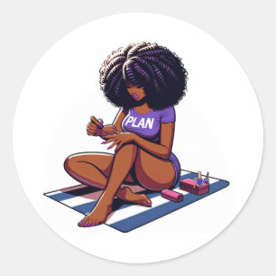 Sticker Rond Heure Homegirl