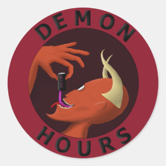Sticker Rond Heures de démon