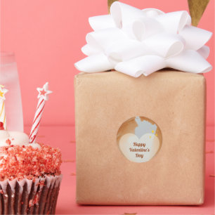 Sticker Rond Heureuse Sainte-Valentin