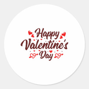 Sticker Rond Heureuse Sainte-Valentin
