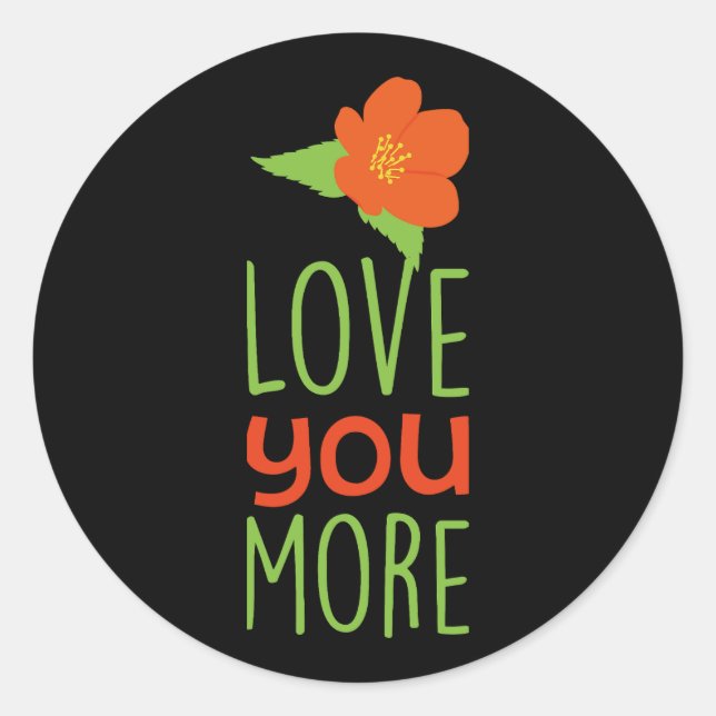 Sticker Rond Heureuse Sainte-Valentin Élégant Script Hearts Tex (Devant)