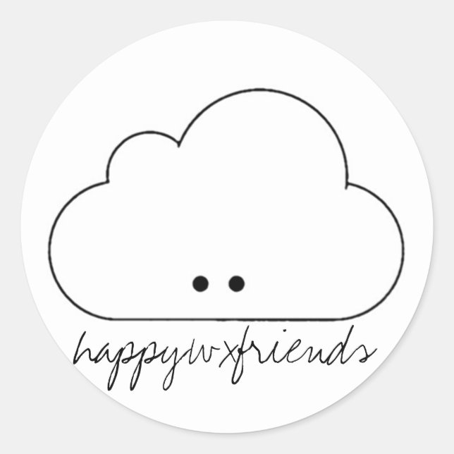 Sticker Rond heureux ami ! ! ! (Devant)